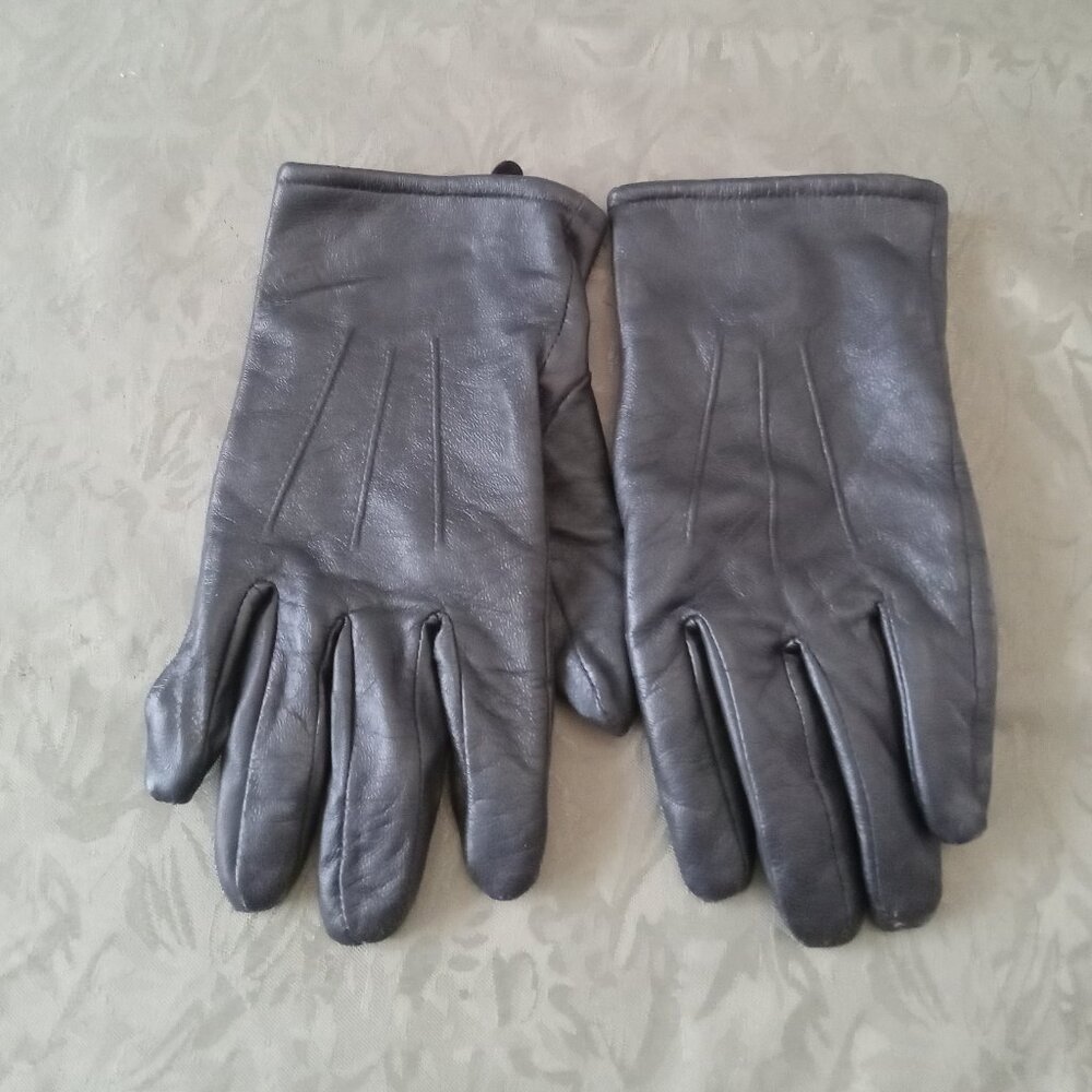 Men's Hot Paws black leather gloves size medium